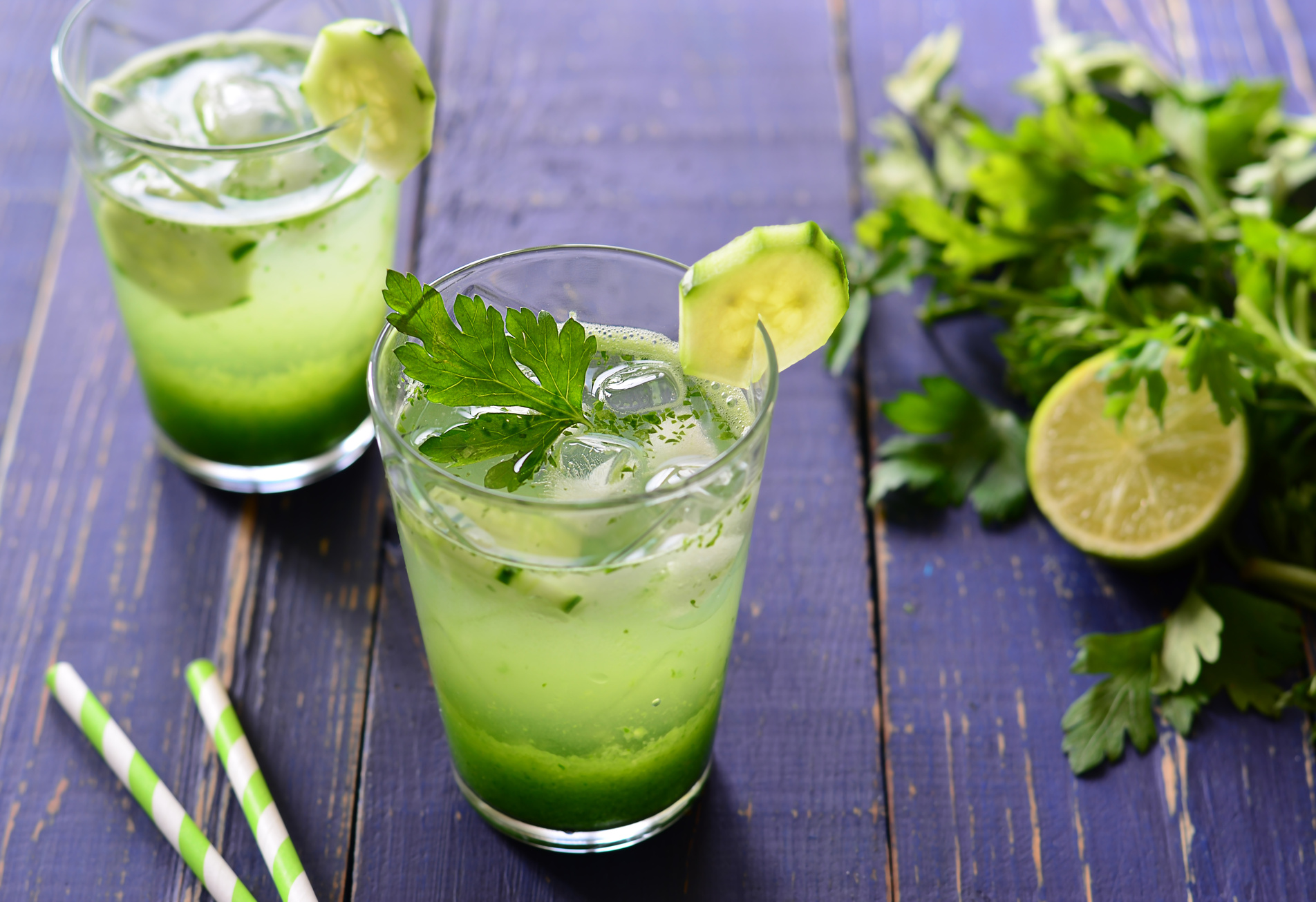 Healthy green detox drink